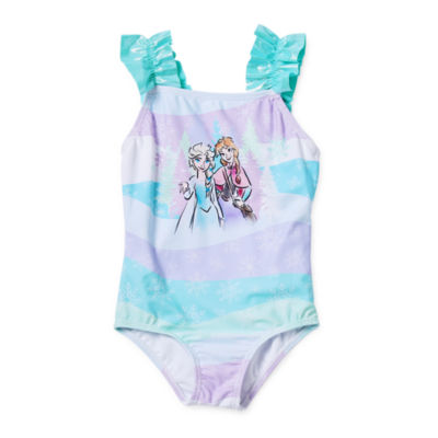 Disney Girls Frozen Bikini 4 Pack - Blue & Pink - Size 3-4