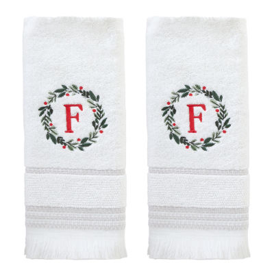 Skl Home Wreath Monogram Letter A 2-pc. Hand Towel