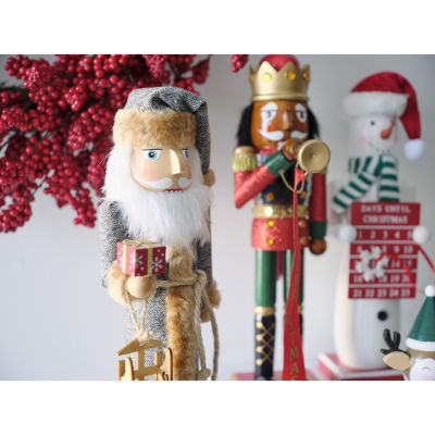 North Pole Trading Co. 14in Woodland Christmas Nutcracker