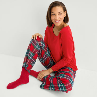 Liz Claiborne Womens Long Sleeve 4-pc. Pajama Sets