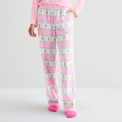 Sleep Chic Womens Fleece Pajama Pants With Sock