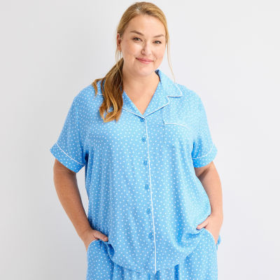 Liz Claiborne Womens Short Sleeve 2-pc. Pajama Sets