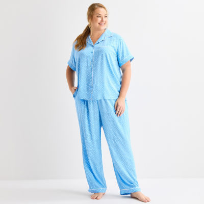 Liz Claiborne Womens Short Sleeve 2-pc. Pajama Sets