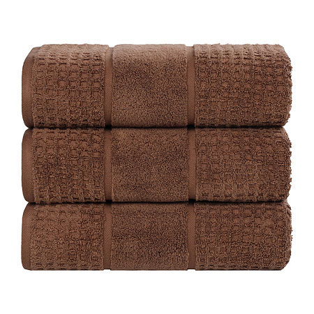 Superior Napa Collection | 100% Cotton 3-pc. Quick Dry Bath Towel In Brown