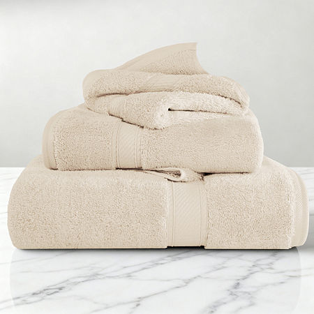 Superior Madison Collection | 100% Egyptian Cotton 3-pc. Quick Dry Solid Bath Towel Set In Sand