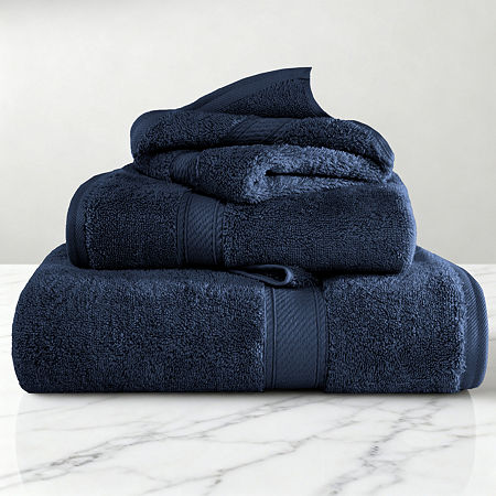 Superior Madison Collection | 100% Egyptian Cotton 3-pc. Quick Dry Solid Bath Towel Set In Blue