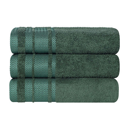 Superior Hays Collection | 100% Cotton 3-pc. Quick Dry Bath Towel In Green