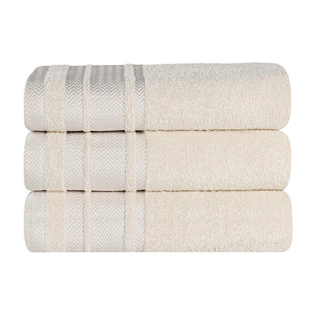 Superior Hays Collection | 100% Cotton 3-pc. Quick Dry Bath Towel In White