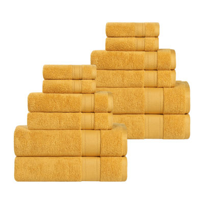 SUPERIOR® Belmont Collection | 100% Cotton 12-pc. Quick Dry Solid Bath Towel Set