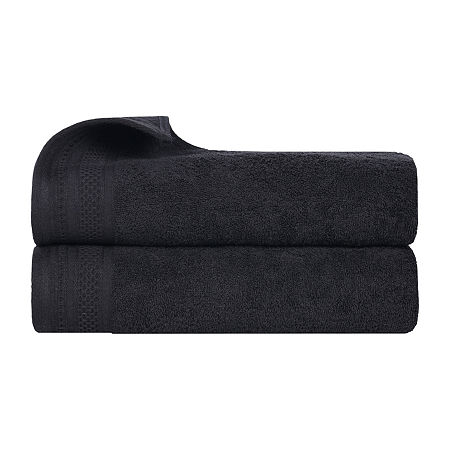 Superior Honeycomb Collection | 100% Combed Cotton 2-pc. Bath Sheet In Black