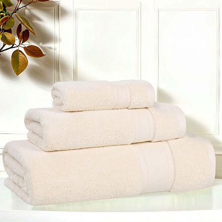 Superior Belmont Collection | 100% Cotton 3-pc. Quick Dry Solid Bath Towel Set In Sand
