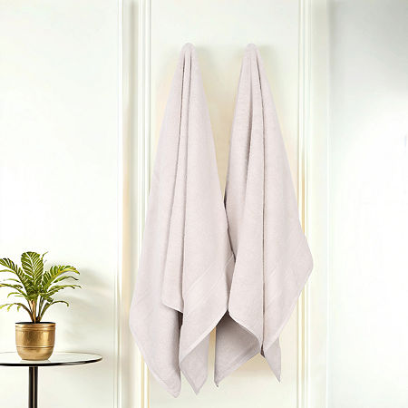 Superior Belmont Collection | 100% Cotton 2-pc. Bath Sheet In Silver