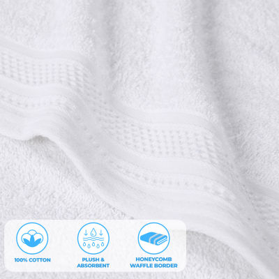 SUPERIOR® Honeycomb Collection | 100% Combed Cotton 12-pc. Quick Dry Washcloth