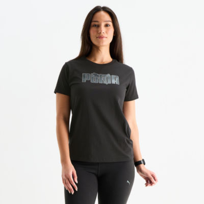 PUMA Womens Crew Neck Short Sleeve Active T-Shirt