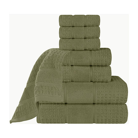 Superior Napa Collection | 100% Cotton 8-pc. Quick Dry Solid Bath Towel Set In Green