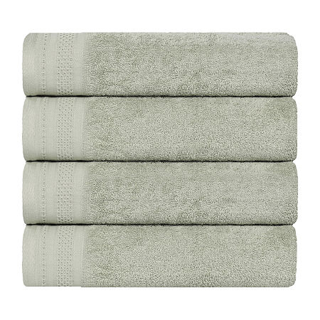 Superior Honeycomb Collection | 100% Combed Cotton 4-pc. Quick Dry Bath Towel In Green