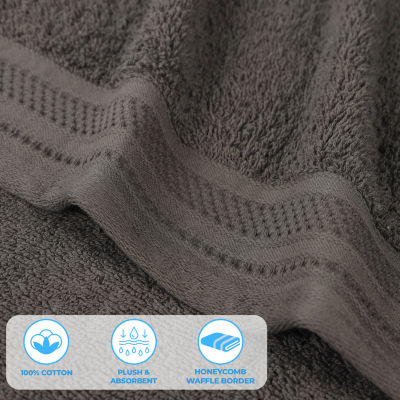 SUPERIOR® Honeycomb Collection | 100% Combed Cotton 4-pc. Quick Dry Bath Towel