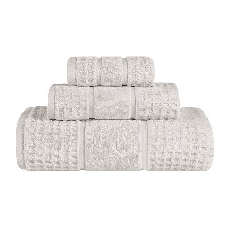 Superior Napa Collection | 100% Cotton 3-pc. Quick Dry Solid Bath Towel Set In White