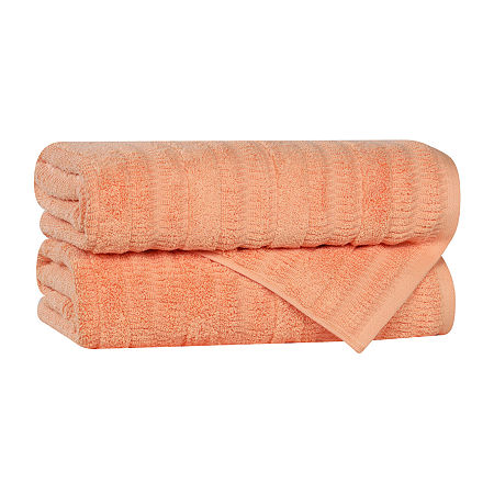 Superior Mika Collection | 80% Cotton 20% Viscose 2-pc. Quick Dry Bath Towel In Pink