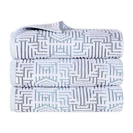 Superior Jasper Collection | 100% Cotton 2-pc. Quick Dry Jacquard Bath Towel In Blue