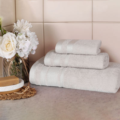 SUPERIOR® Hays Collection | 100% Cotton 3-pc. Quick Dry Solid Bath Towel Set