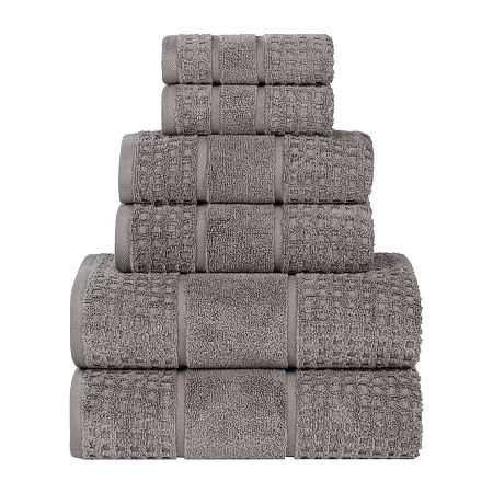 Superior Napa Collection | 100% Cotton 6-pc. Quick Dry Solid Bath Towel Set In Black