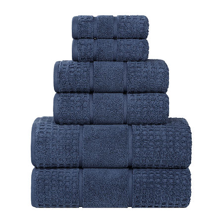 Superior Napa Collection | 100% Cotton 6-pc. Quick Dry Solid Bath Towel Set In Blue