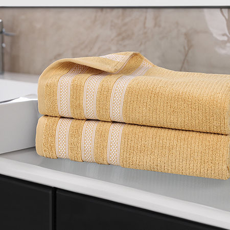 Superior Brea Collection | 100% Cotton 2-pc. Bath Sheet In Yellow