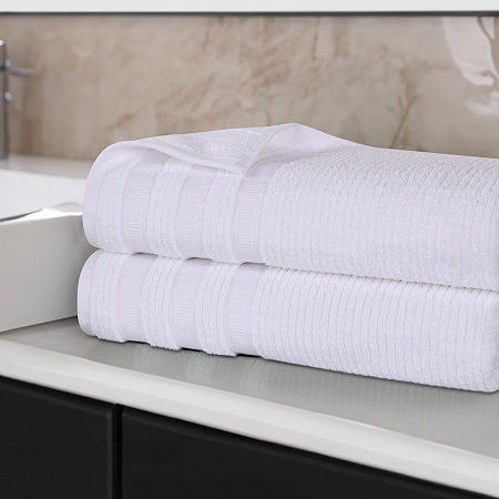 Superior Brea Collection | 100% Cotton 2-pc. Bath Sheet In White