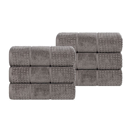 Superior Napa Collection | 100% Cotton 6-pc. Solid Hand Towel In Black