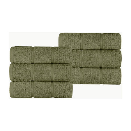 Superior Napa Collection | 100% Cotton 6-pc. Solid Hand Towel In Green