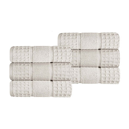 Superior Napa Collection | 100% Cotton 6-pc. Solid Hand Towel In White