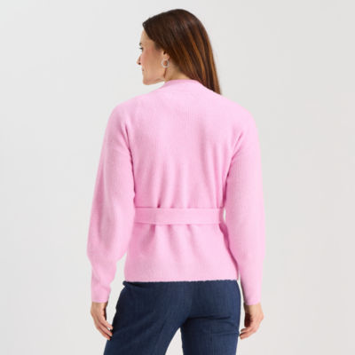 Liz Claiborne Womens Long Sleeve Open Front Cardigan