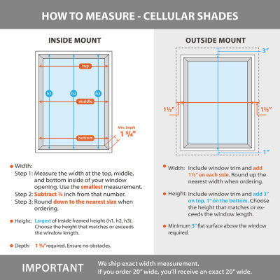Eco Estates Ez Stick 1.5" Cut-To-Width Cordless 100% Blackout Cellular Shade
