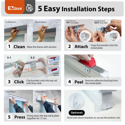 Eco Estates Ez Stick 1.5" Cut-To-Width Cordless 100% Blackout Cellular Shade