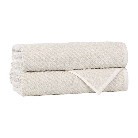 Superior Amlia Collection | 80% Cotton 20% Viscose 2-pc. Quick Dry Bath Towel In Sand