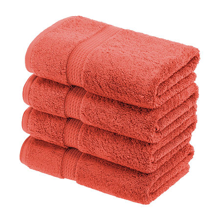 Superior Madison Collection | 100% Egyptian Cotton 6-pc. Solid Hand Towel In Orange