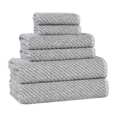 SUPERIOR® Amlia Collection | 80% Cotton 20% Viscose 6-pc. Quick Dry Solid Bath Towel Set