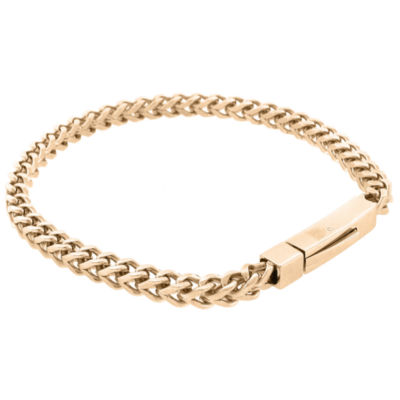 Mens Stainless Steel 9 Inch Solid Wheat Chain Bracelet