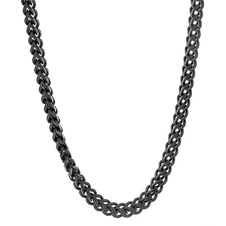 Mens Stainless Steel 22 Inch Wheat Chain Necklace, One Size