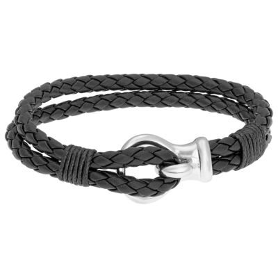 Mens Stainless Steel Wrap Bracelet - JCPenney