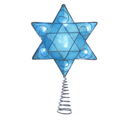 Kurt Adler 11" Hanukkah Shimmery Led Star Tree Topper
