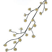 Kurt Adler 9-Foot Pre-Lit Crystal White Garland, Color: White