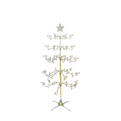 Kurt Adler Revolving Gold Metal Ornament Display Tree