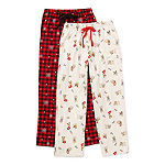 Sleep Chic Womens 2-Pack Flannel Pajama Pants