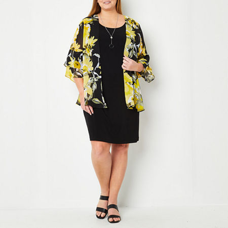  Alyx Plus Floral Jacket Dress With Necklace