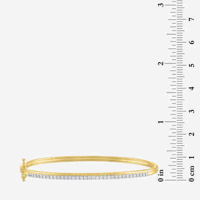 Diamond Addiction (G-H / Si2-I1) Womens 1/2 CT. T.W. Lab Grown White Diamond 10K Gold Bangle Bracelet