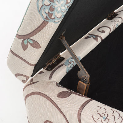 Breanna Tufted Upholstered Floral Ottoman