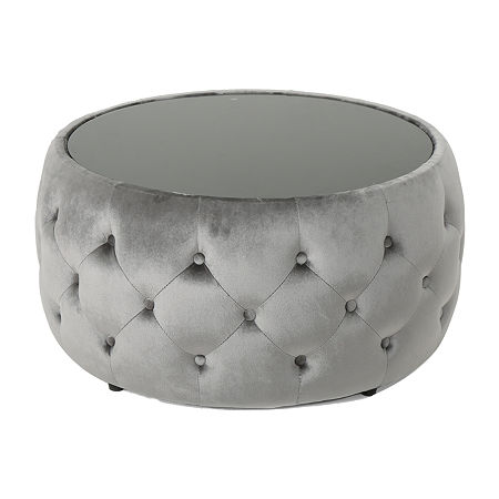 Chana Upholstered Ottoman, One Size, Gray