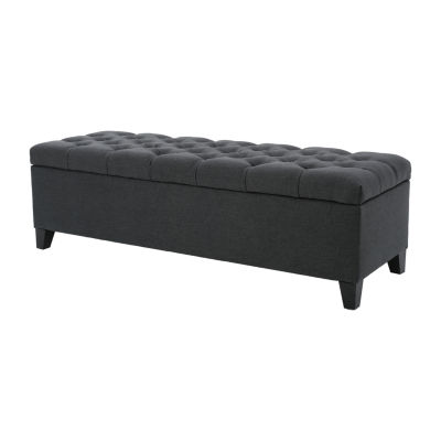 Ottilie Upholstered Tufted Bench, Color: Dark Gray Brown JCPenney
